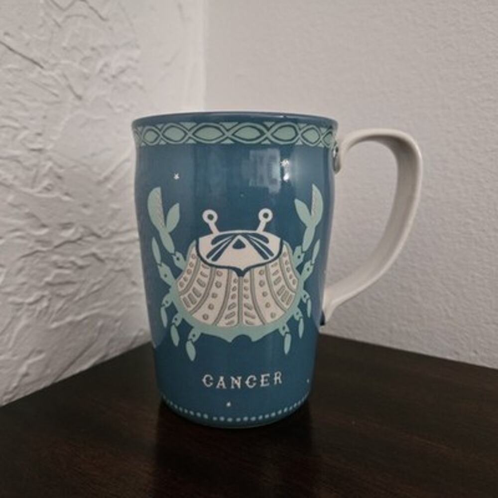 Danielle Kroll for ANTHROPOLOGIE Mug Cup Zodiac Sign CANCER Coffee Tea 14oz